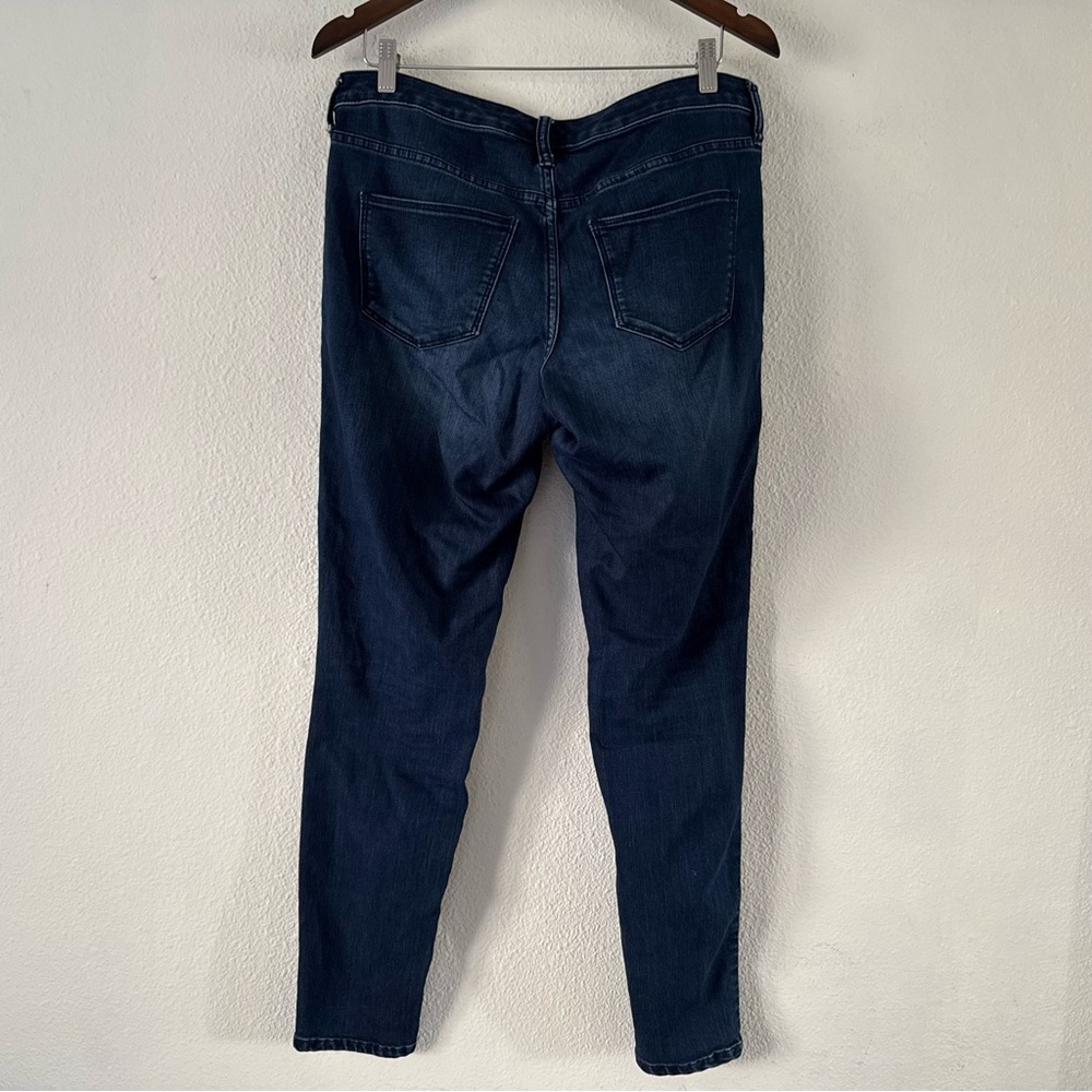 Dark Academia Indie Sleaze Mid Rise Dark Wash Skinny Jeans Size 8 Minimalist - Picture 13 of 16